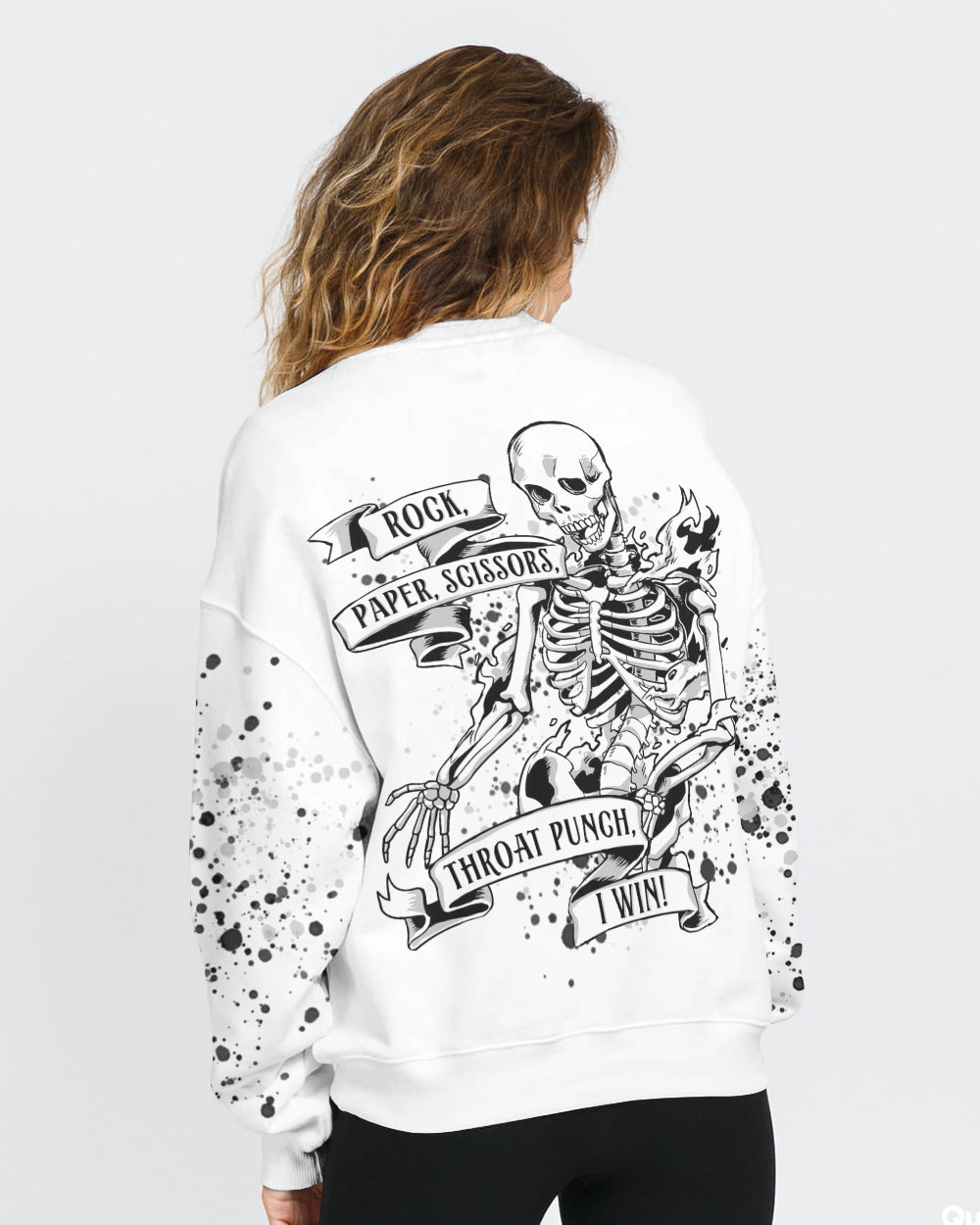 rock-paper-scissors-throat-punch-i-win-ribbon-womens-skull-sweatshirt