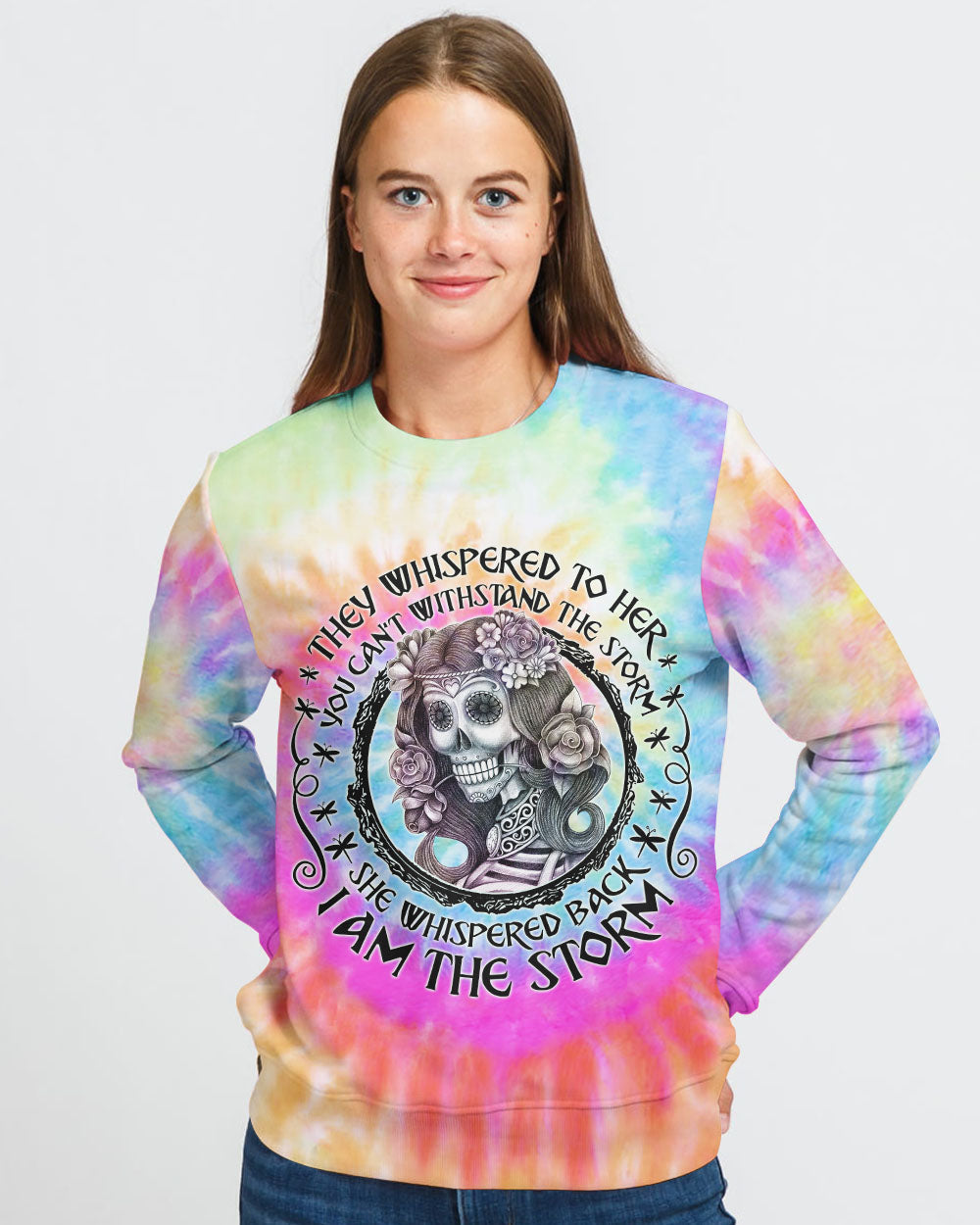 she-whispered-back-i-am-the-storm-womens-skull-sweatshirt