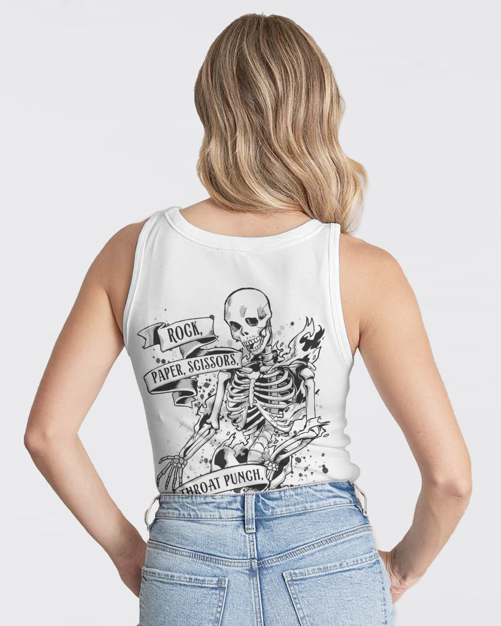 rock-paper-scissors-throat-punch-i-win-ribbon-womens-skull-tank-top