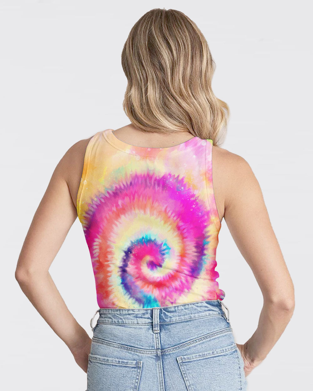 one-loved-mama-messy-bun-tie-dye-womens-skull-tank-top