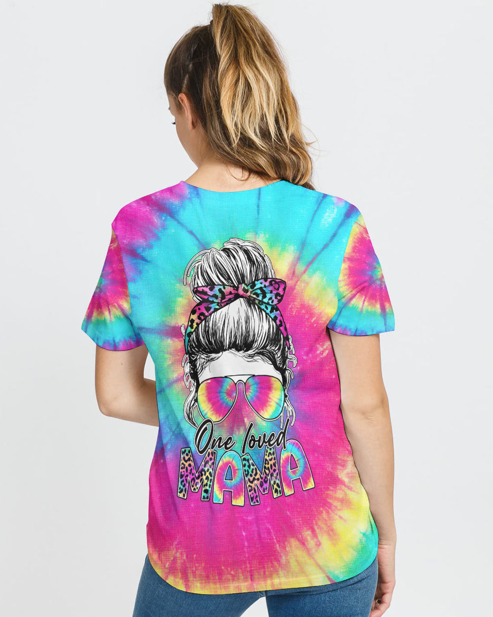 one-loved-mama-messy-bun-tie-dye-womens-skull-t-shirt