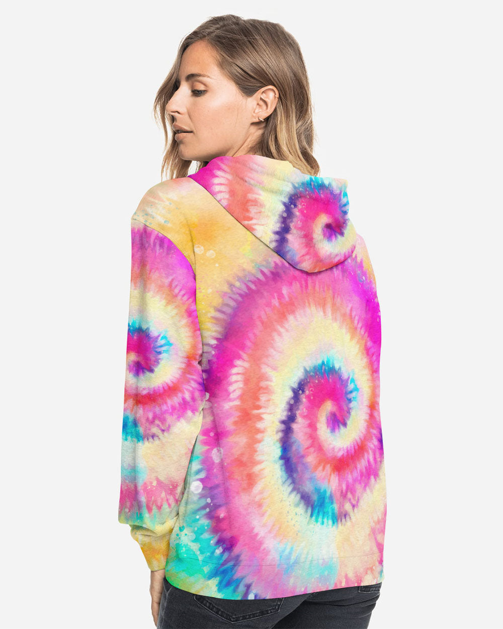 one-loved-mama-messy-bun-tie-dye-womens-skull-hoodie