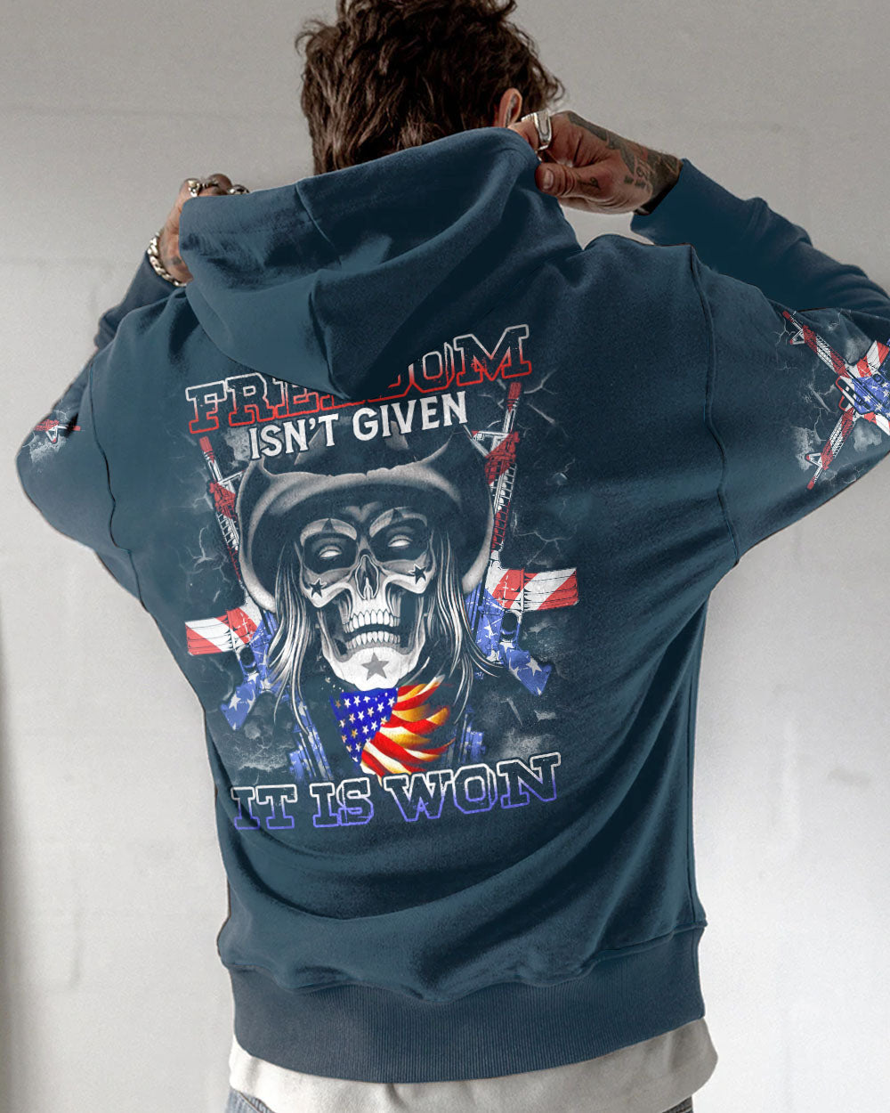 freedom-isnt-given-skull-mens-patriotic-hoodie