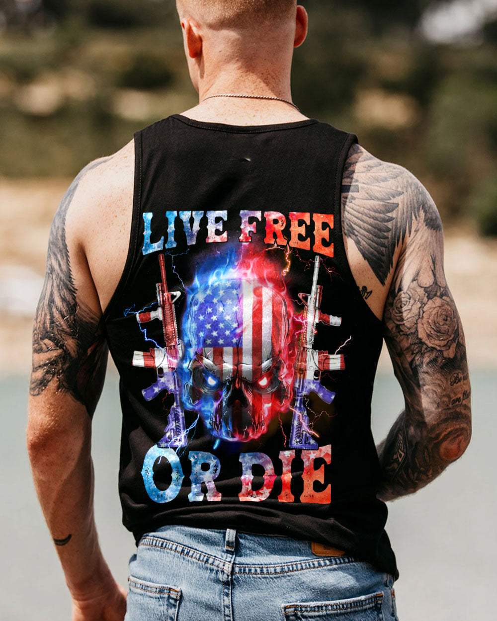 live-free-or-die-fire-skull-mens-patriotic-tank-top