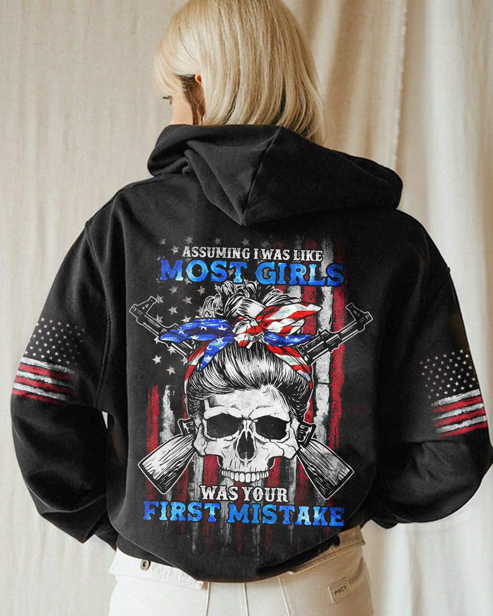 assuming-i-was-like-most-girls-messy-bun-skull-womens-patriotic-hoodie