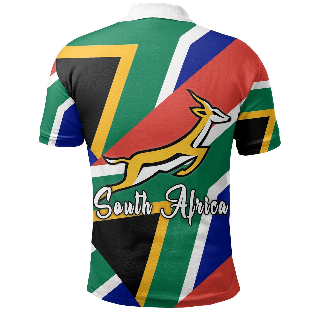 South Africa Springbok Polo Shirt Flag Patch Up Version – Aljaira