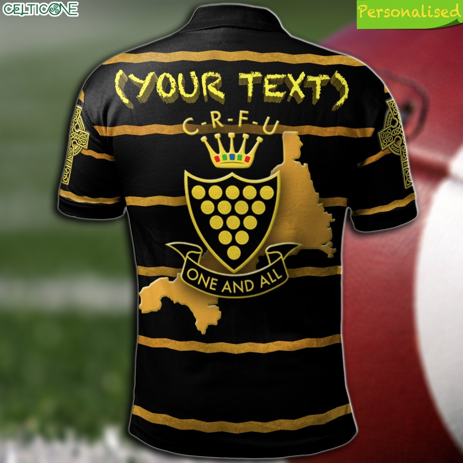 custom-text-cornwall-rugby-league-personalised-polo-shirt-trelawnys-army-with-celtic-cross