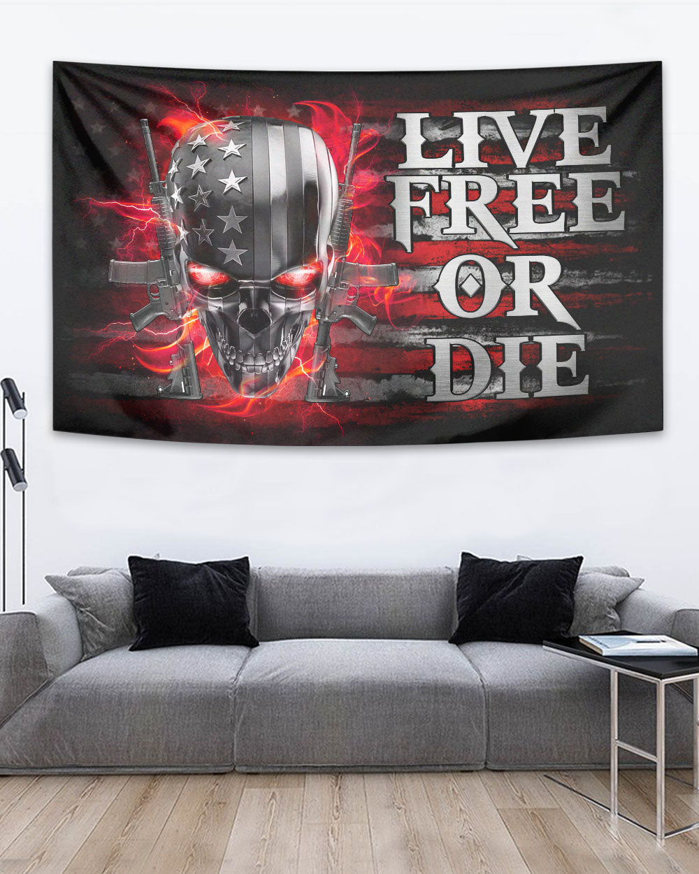 live-free-or-die-metal-skull-patriotic-garden-flag