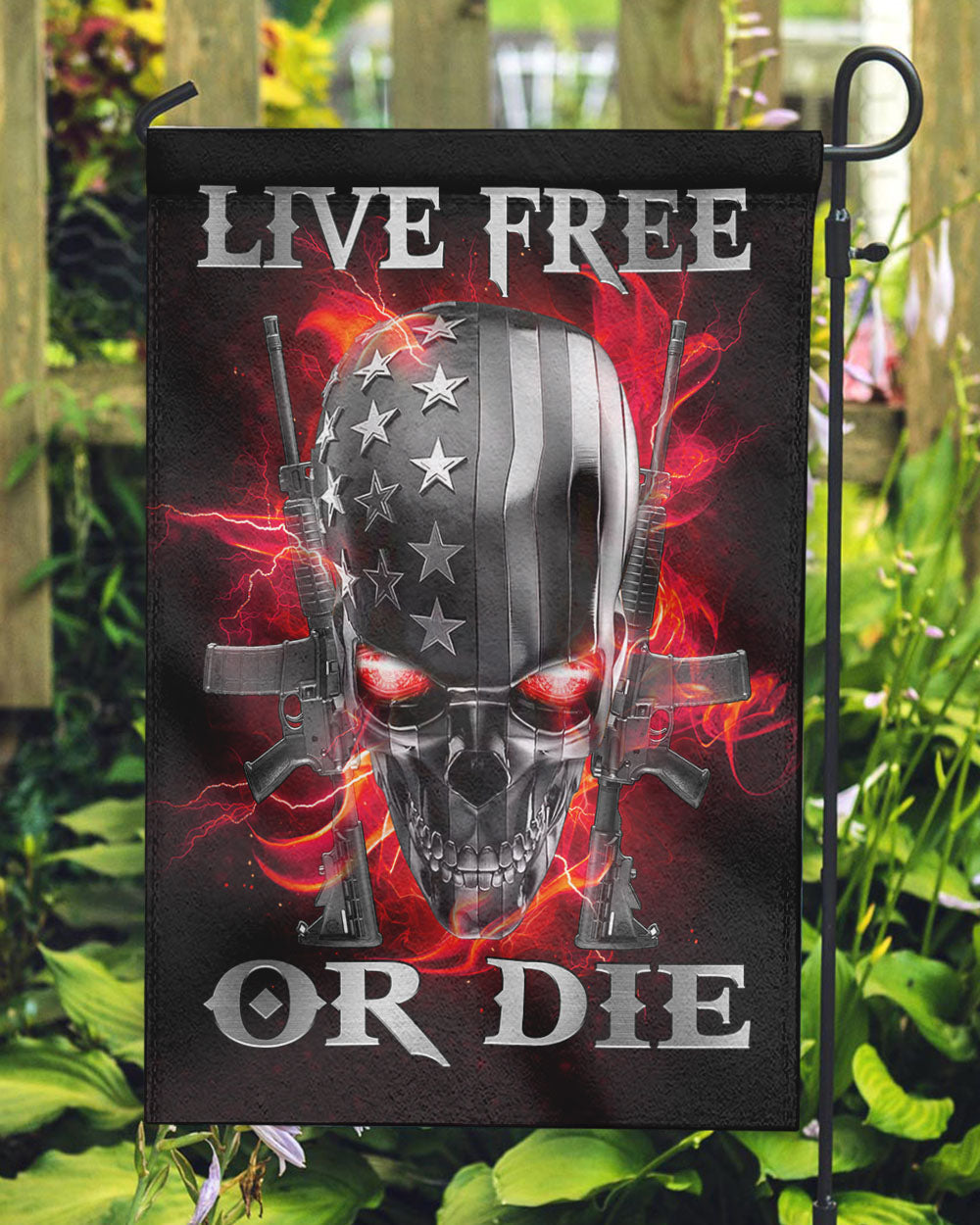 live-free-or-die-metal-skull-patriotic-garden-flag