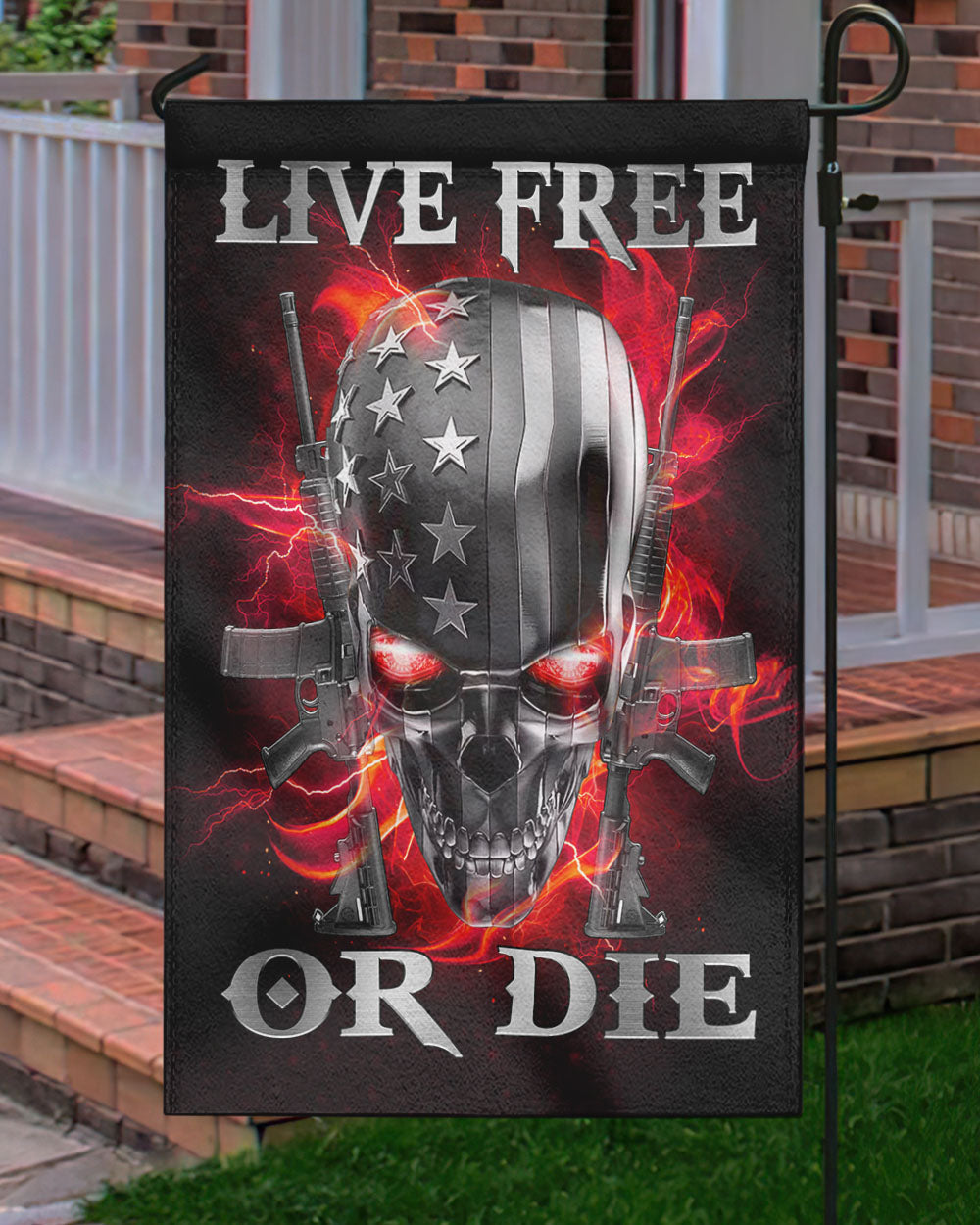 live-free-or-die-metal-skull-patriotic-garden-flag