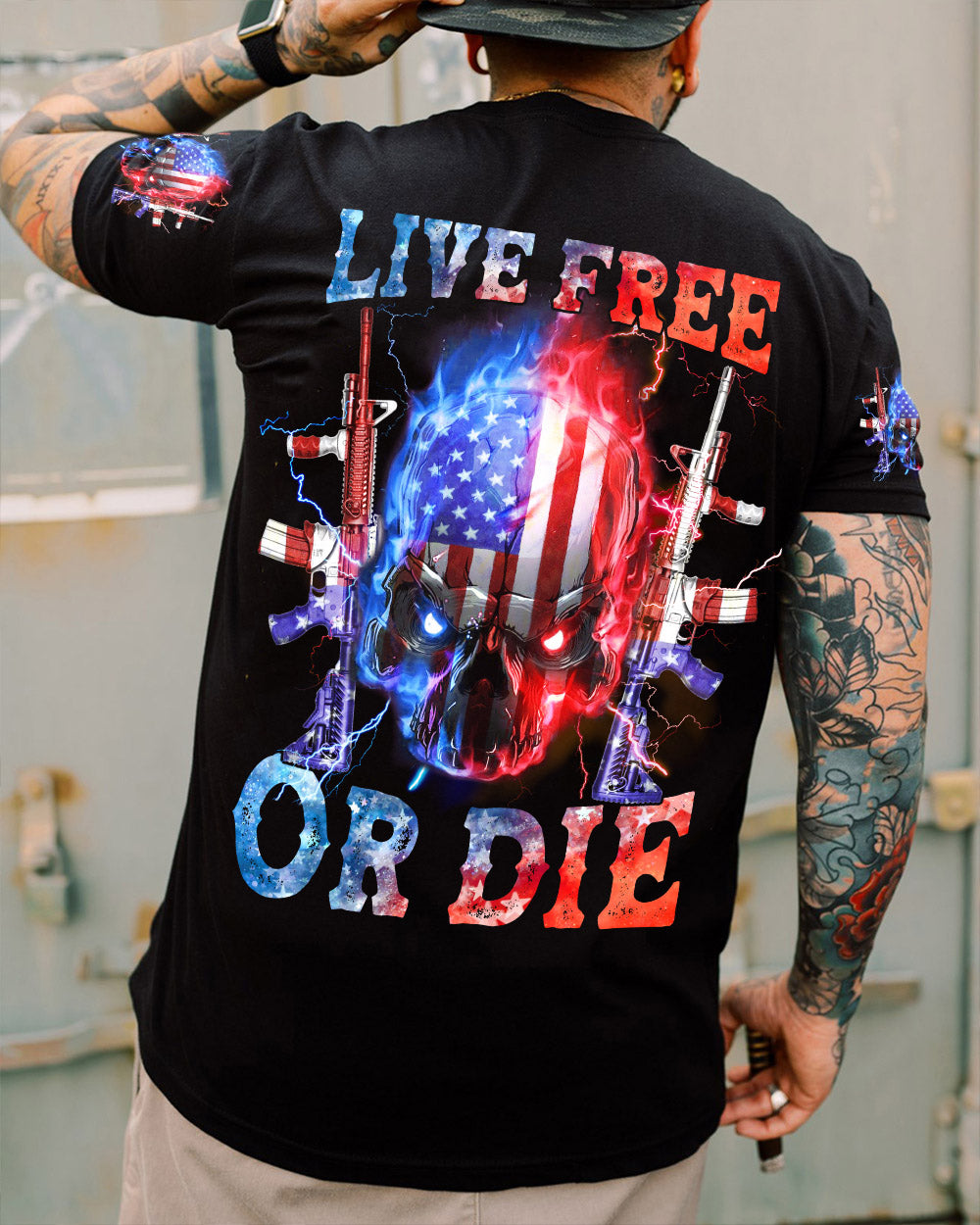 live-free-or-die-fire-skull-mens-patriotic-t-shirt