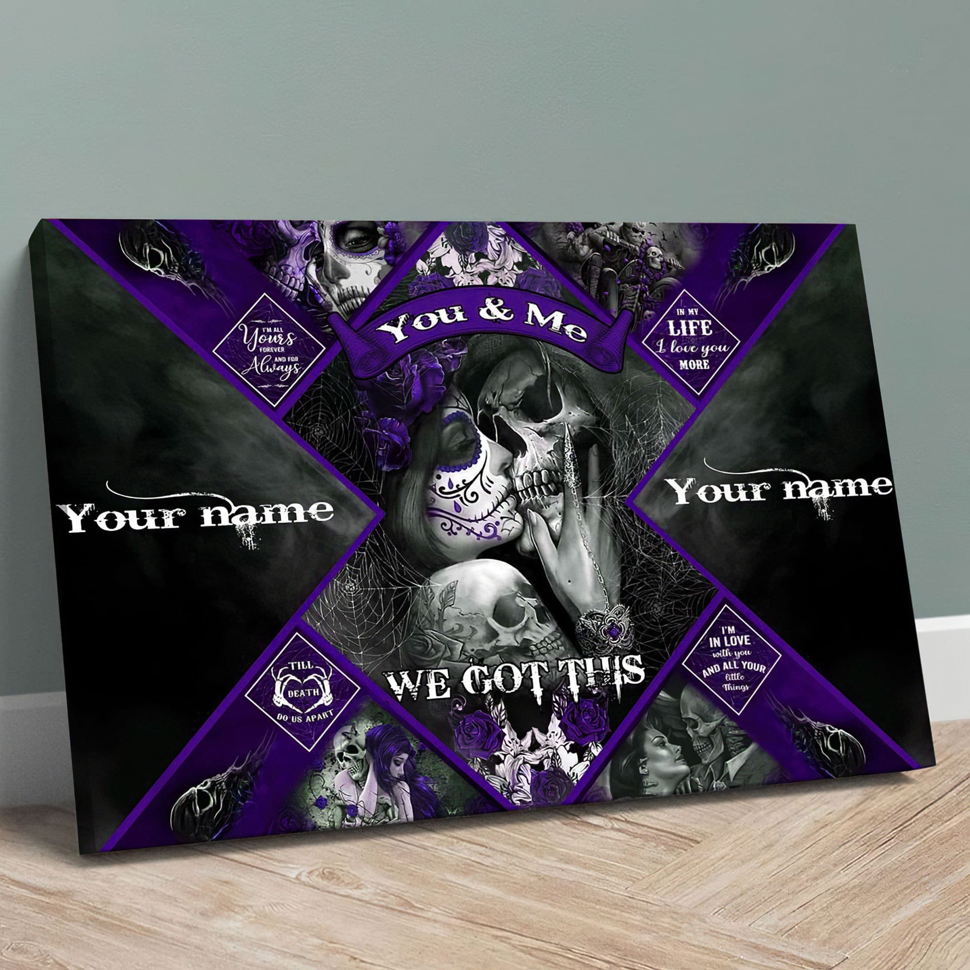 Premium Day Of The Dead Skull Canvas 3D