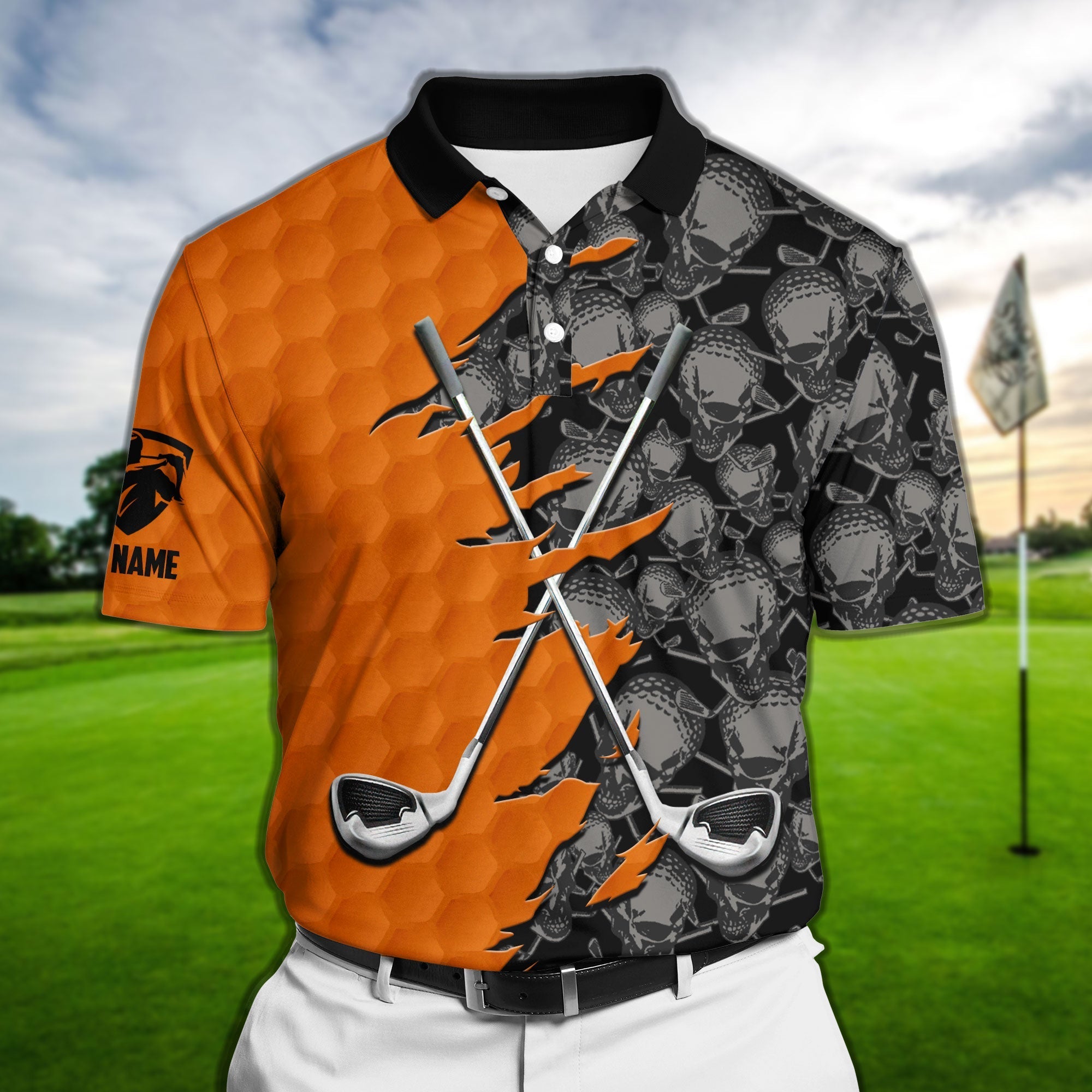 The Best Skull Golf Polo Shirts Multicolored Personalized