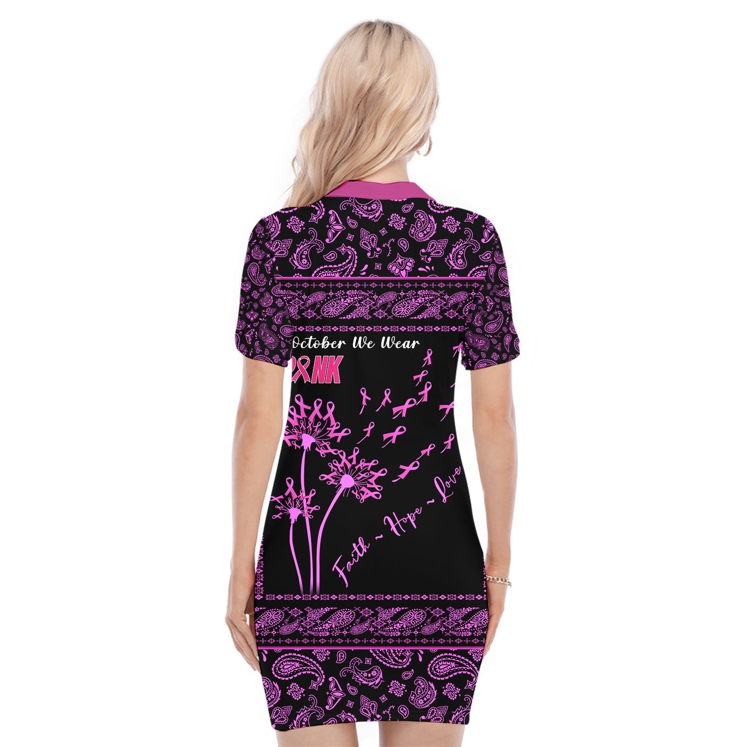custom-personalised-breast-cancer-polo-dress-black-paisley-pattern-in-october-we-wear-pink