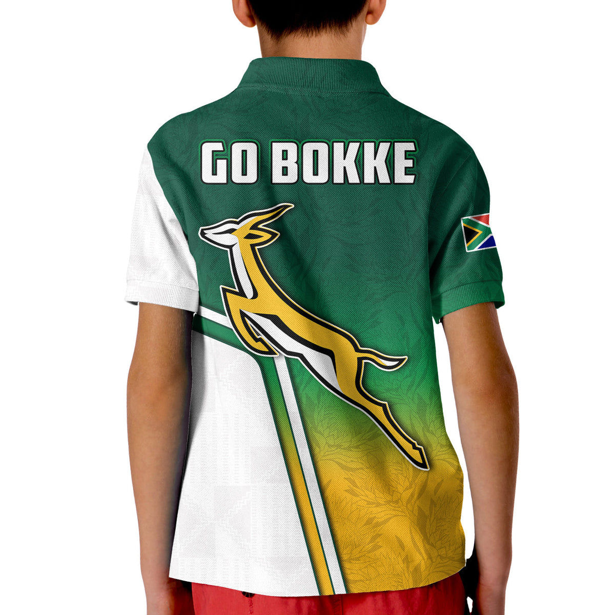 South Africa Rugby Polo Shirt KID Protea Flower Springboks Go Bokke LT ...