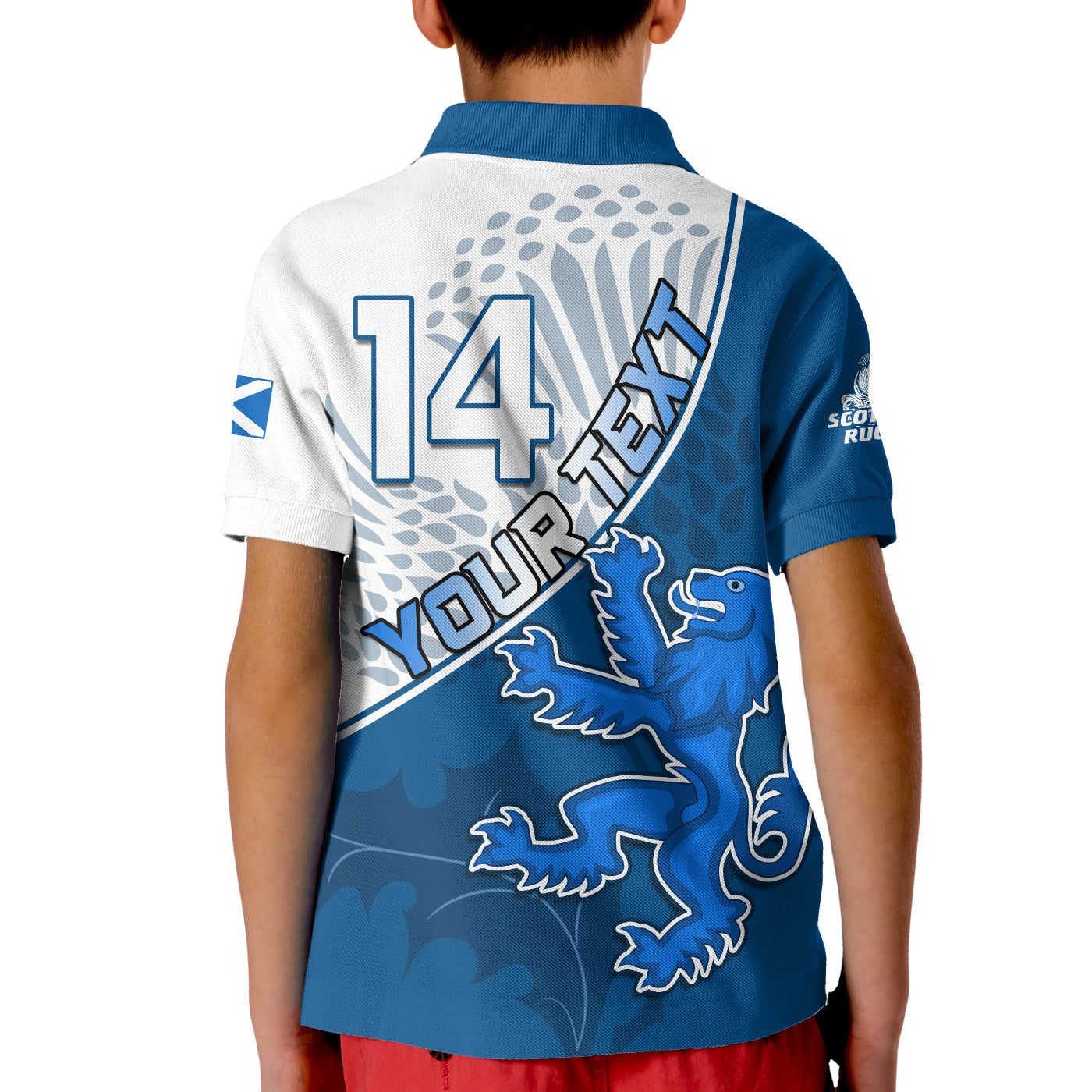 custom-text-and-number-scotland-rugby-polo-shirt-scottish-coat-of-arms-mix-thistle-newest-version