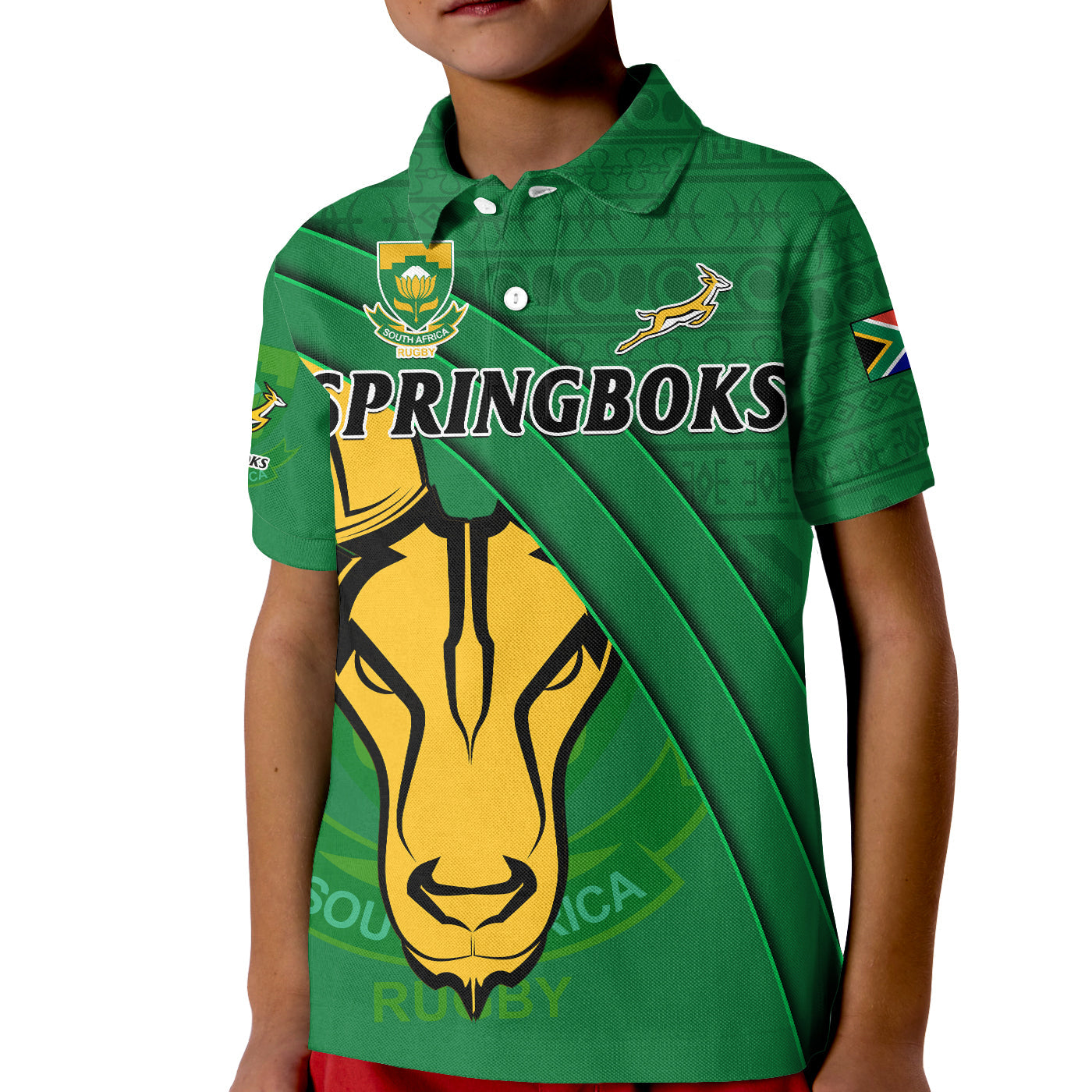 custom-text-and-number-south-africa-rugby-polo-shirt-bokke-springbok-with-african-pattern-stronger-together