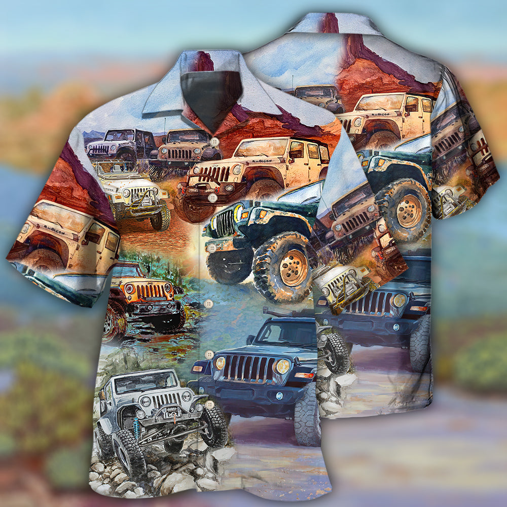 jeep-painting-classic-jeep-vintage-hawaiian-shirt