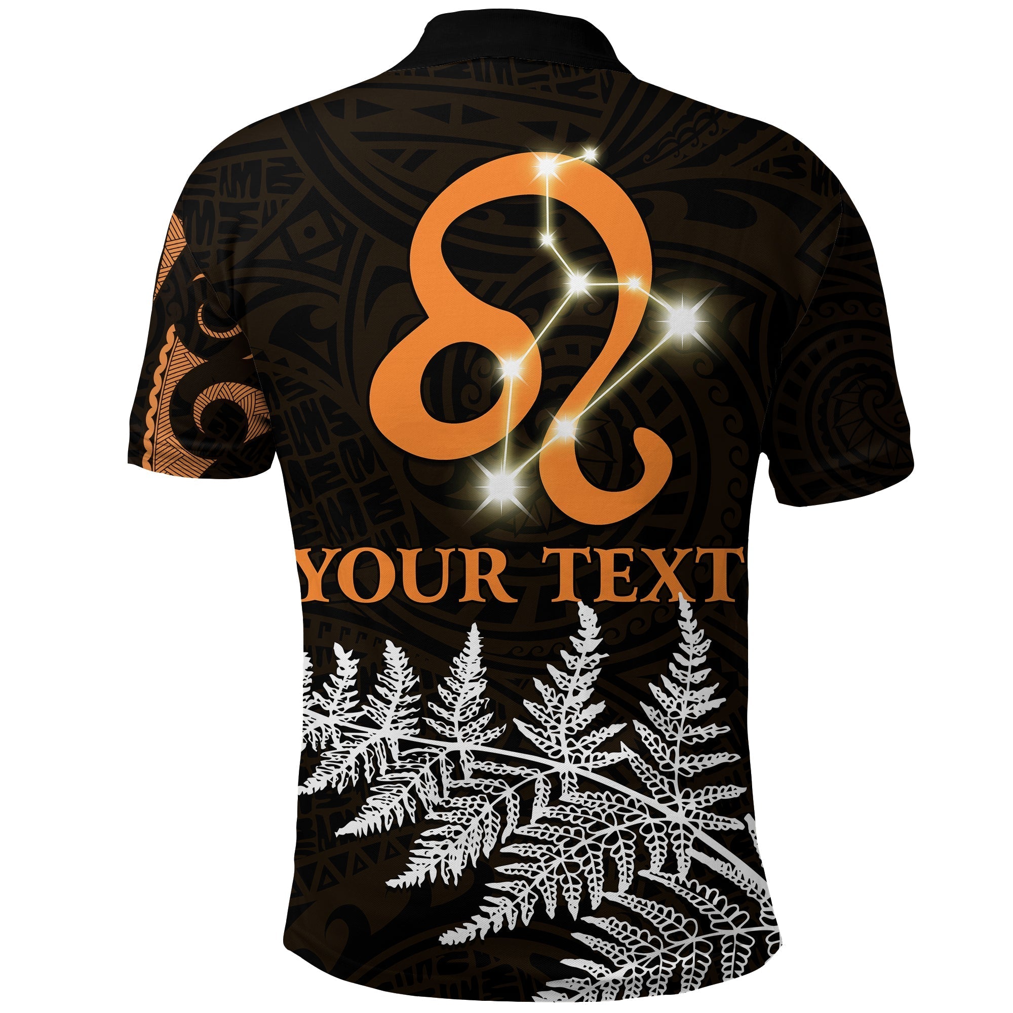 custom-personalised-leo-zodiac-style-maori-polo-shirt-orange-lion