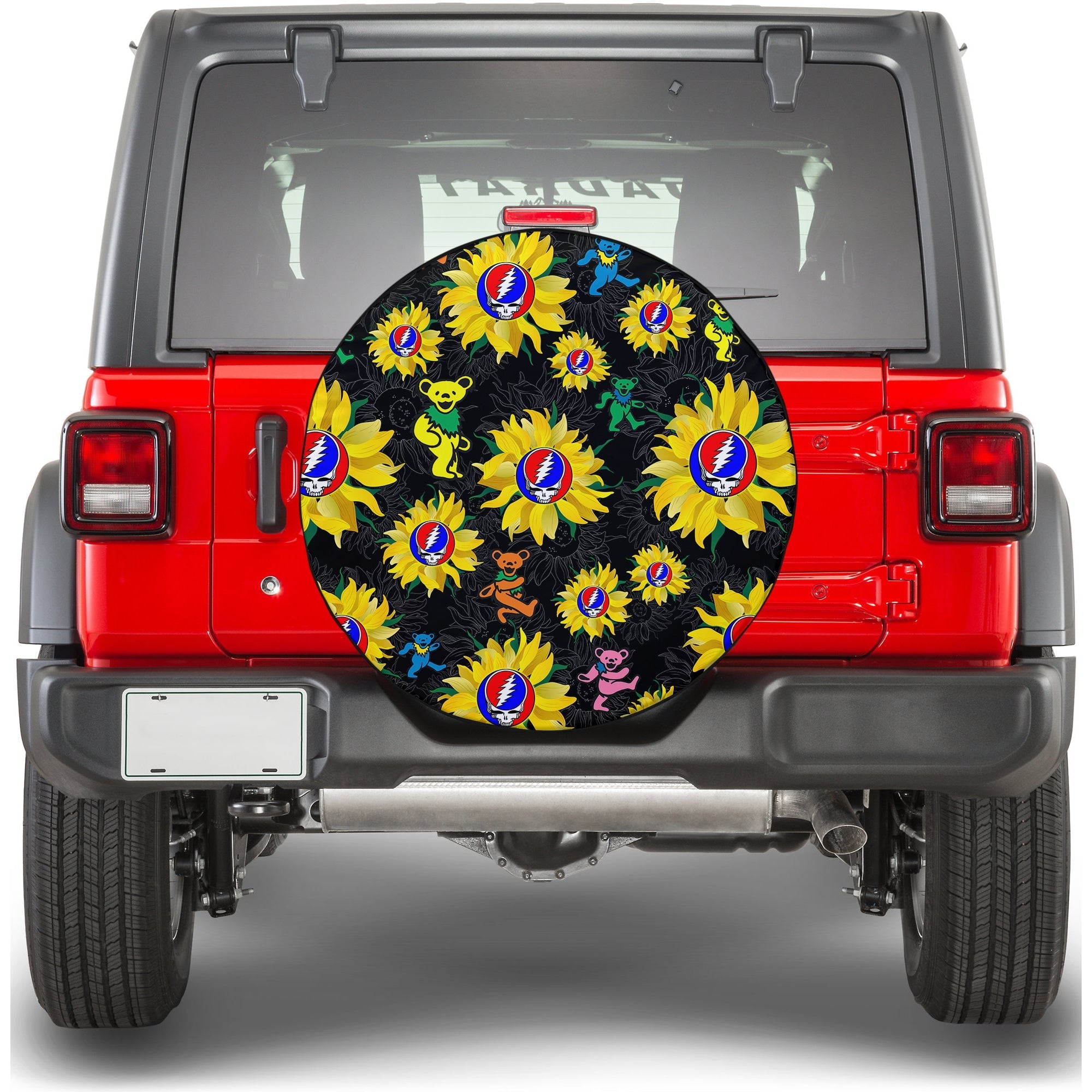 grateful-dead-spare-tire-cover-bears-dancing-in-sunflowers-garden