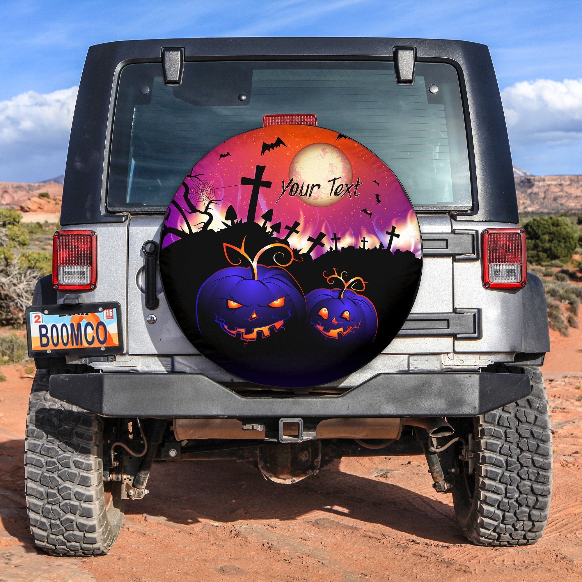 custom-personalised-halloween-party-spare-tire-cover-pumpkins-and-bats-in-the-moon-night