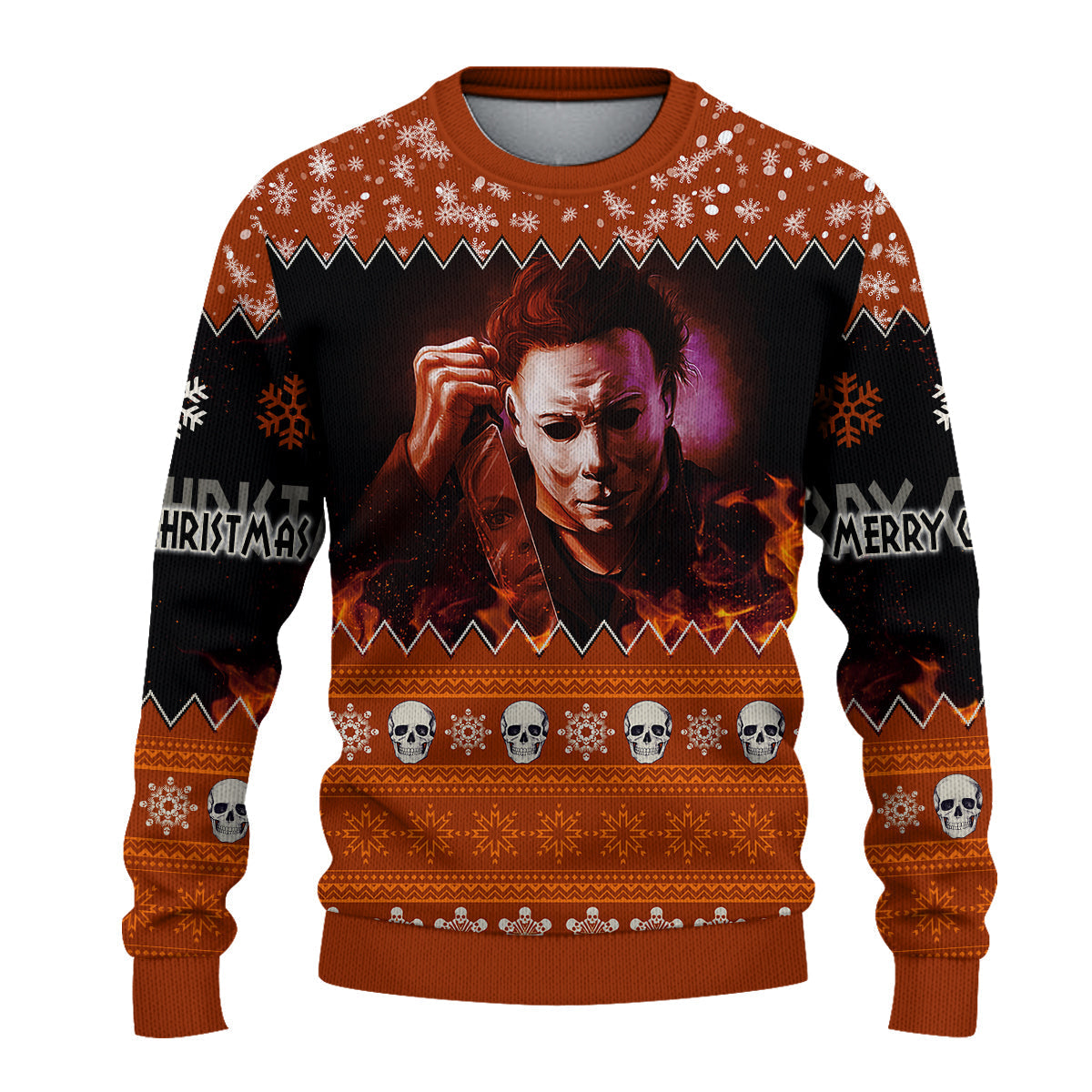 custom-personalised-merry-christmas-gothmas-sweater-michael-myers-horror-red