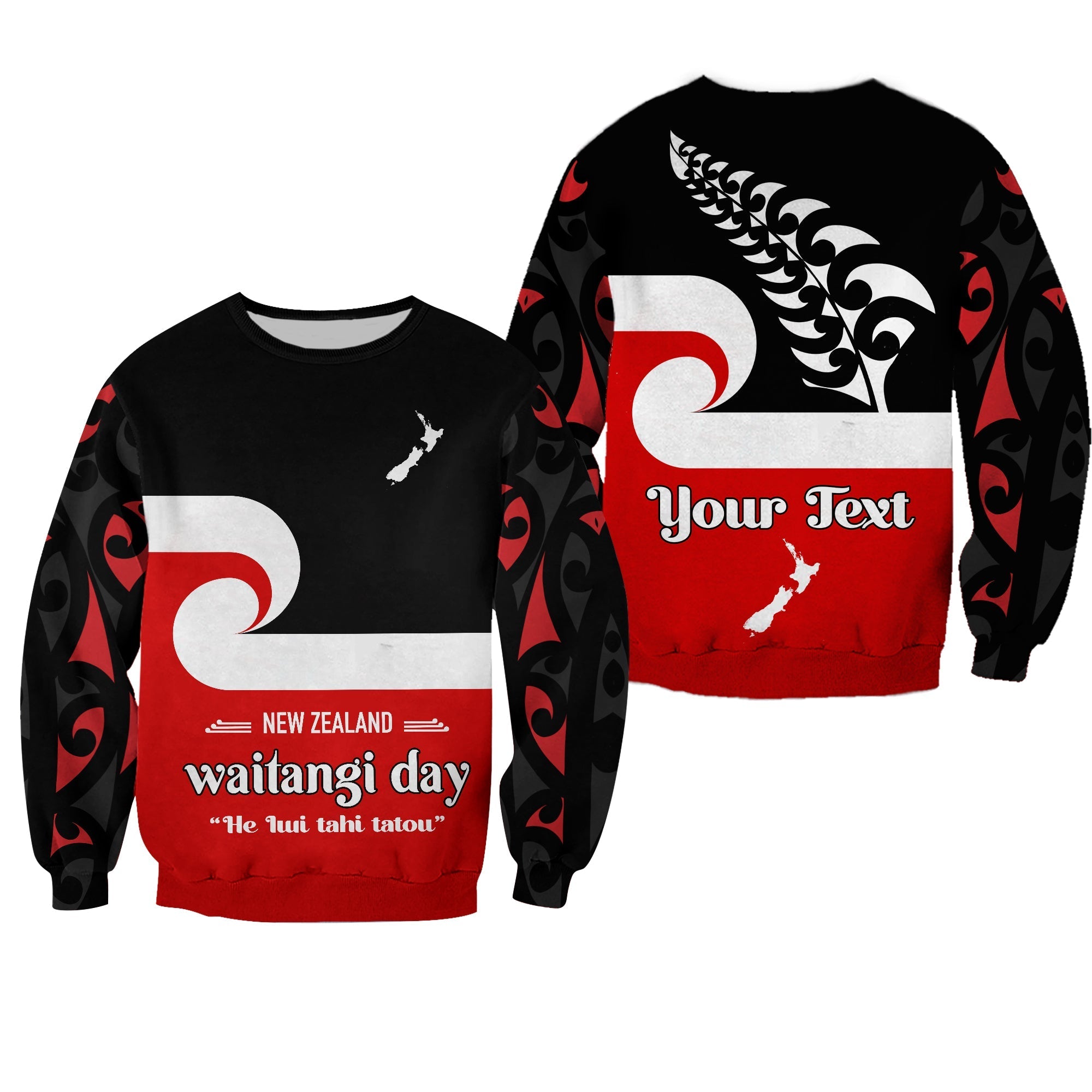 custom-personalised-waitangi-day-sweatshirt-maori-fern-and-tino-rangatiratanga-flag-lt13