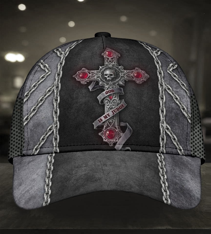 skull-god-is-my-judge-classic-cap