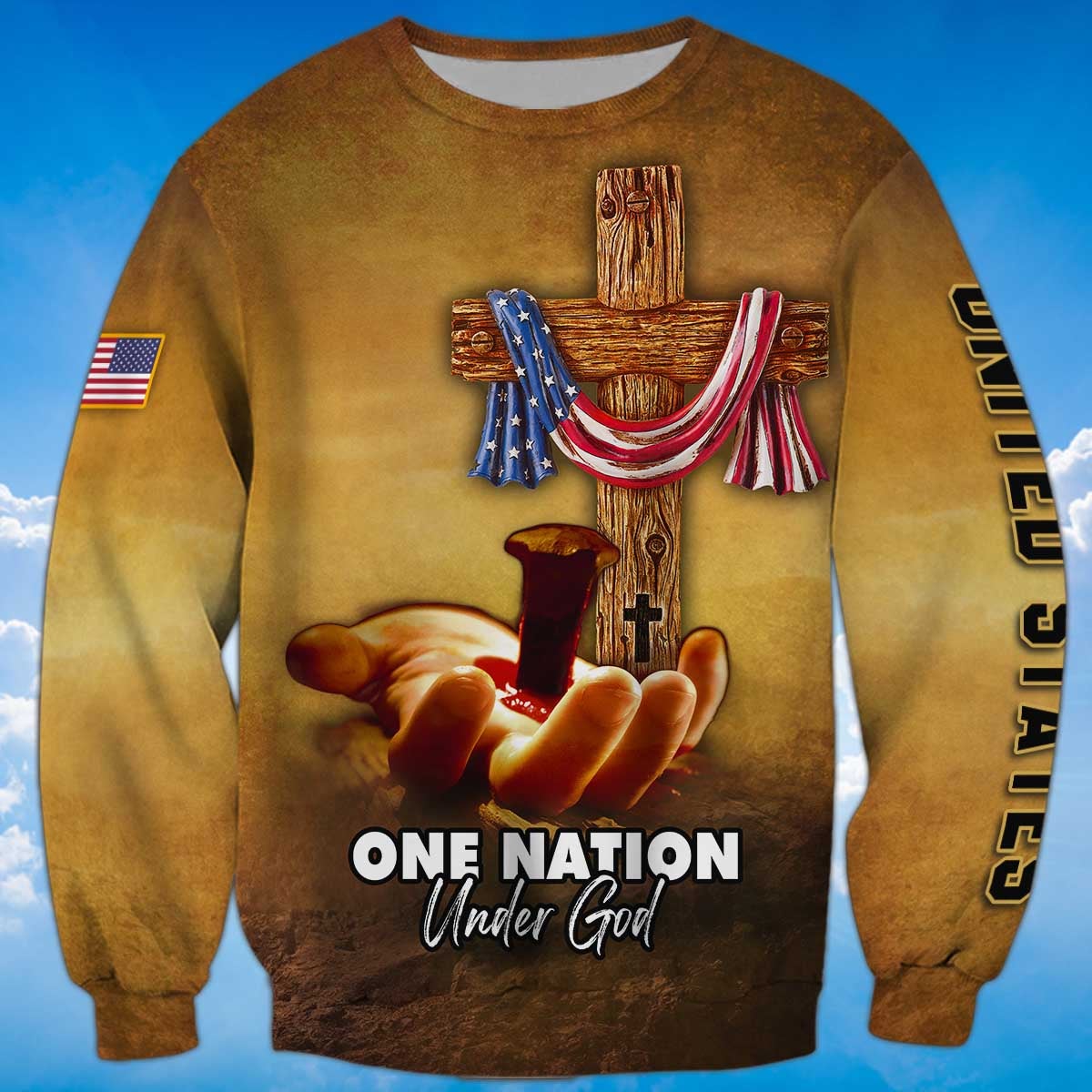 america-under-god-nailed-in-hand-sweatshirt