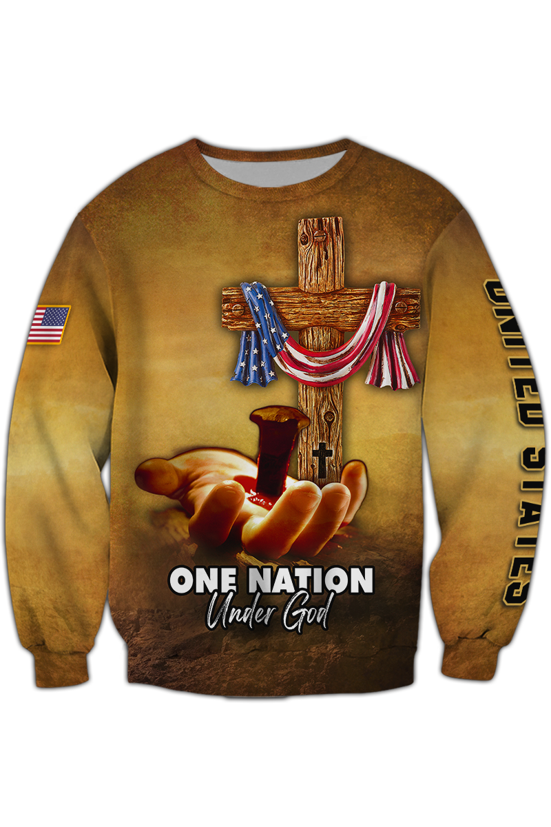 america-under-god-nailed-in-hand-sweatshirt