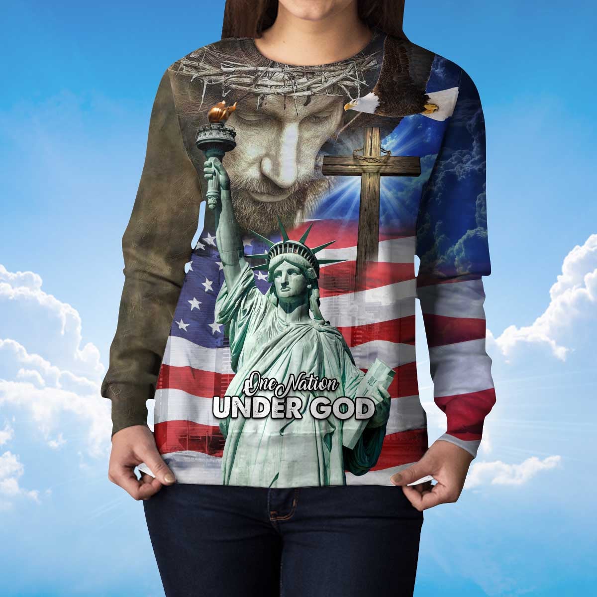 america-under-god-statue-of-liberty-sweatshirt