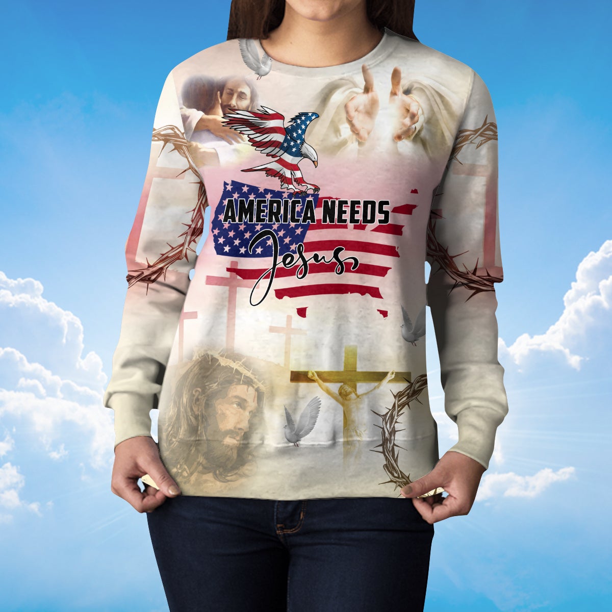 america-needs-jesus-sweatshirt