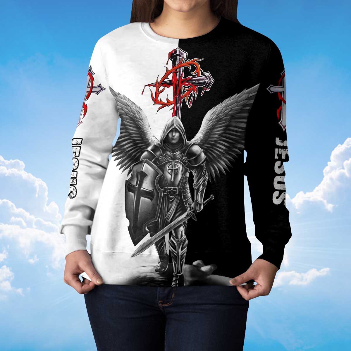 angel-warrior-jesus-sweatshirt