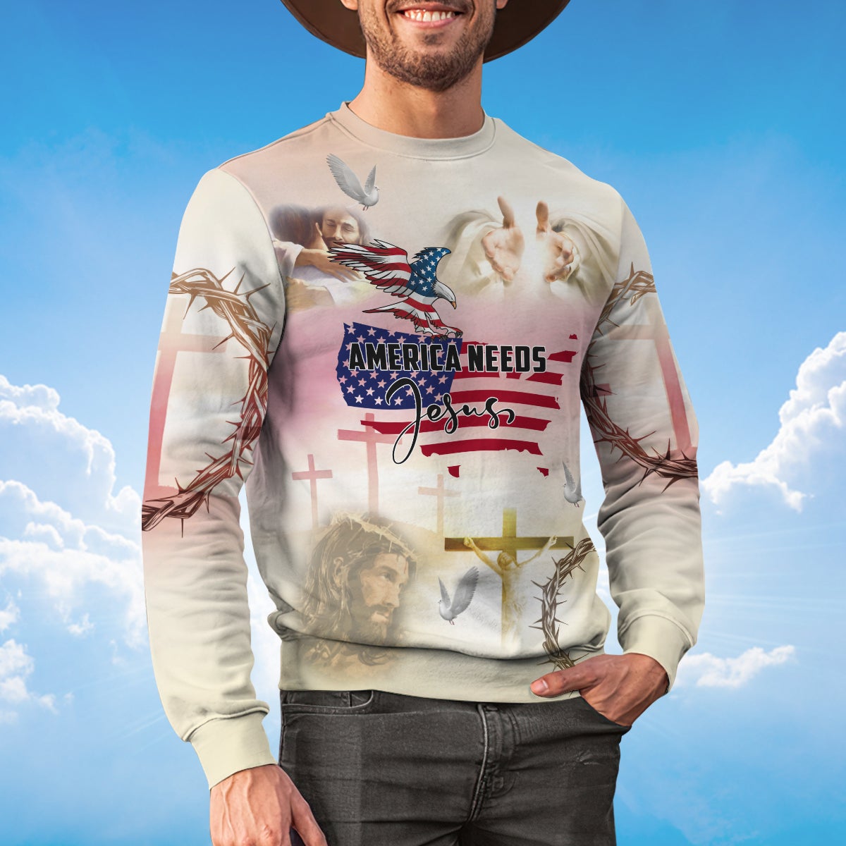 america-needs-jesus-sweatshirt