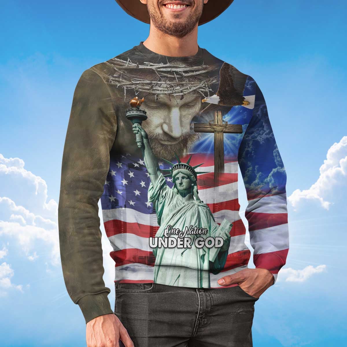 america-under-god-statue-of-liberty-sweatshirt