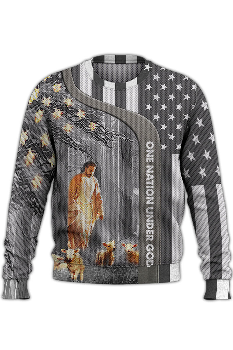 america-one-nation-under-god-sweater-jesus-and-lamb-sweater