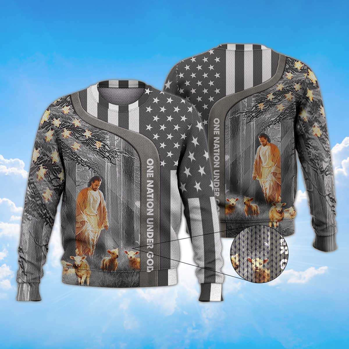 america-one-nation-under-god-sweater-jesus-and-lamb-sweater