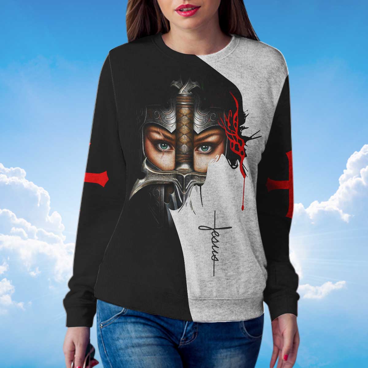 a-woman-of-faith-warrior-of-christ-sweater