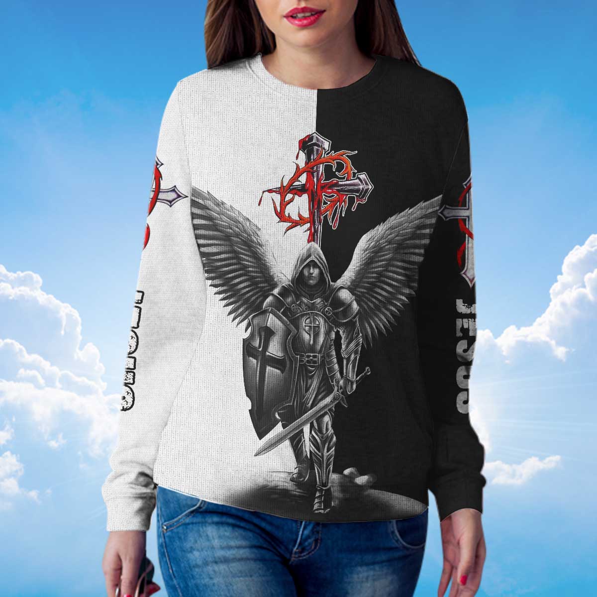 angel-warrior-jesus-sweater