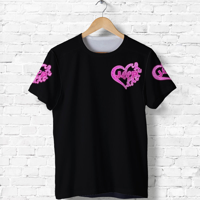 breast-cancer-t-shirt-no-one-alone-heart-jeep