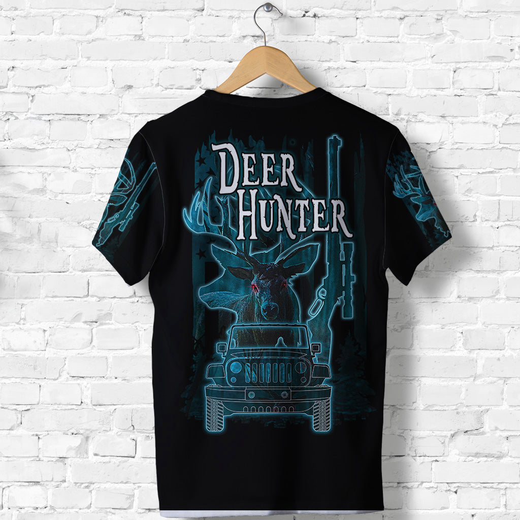 Hunting Jeep Wrangler T Shirt - Deer Hunter No.2