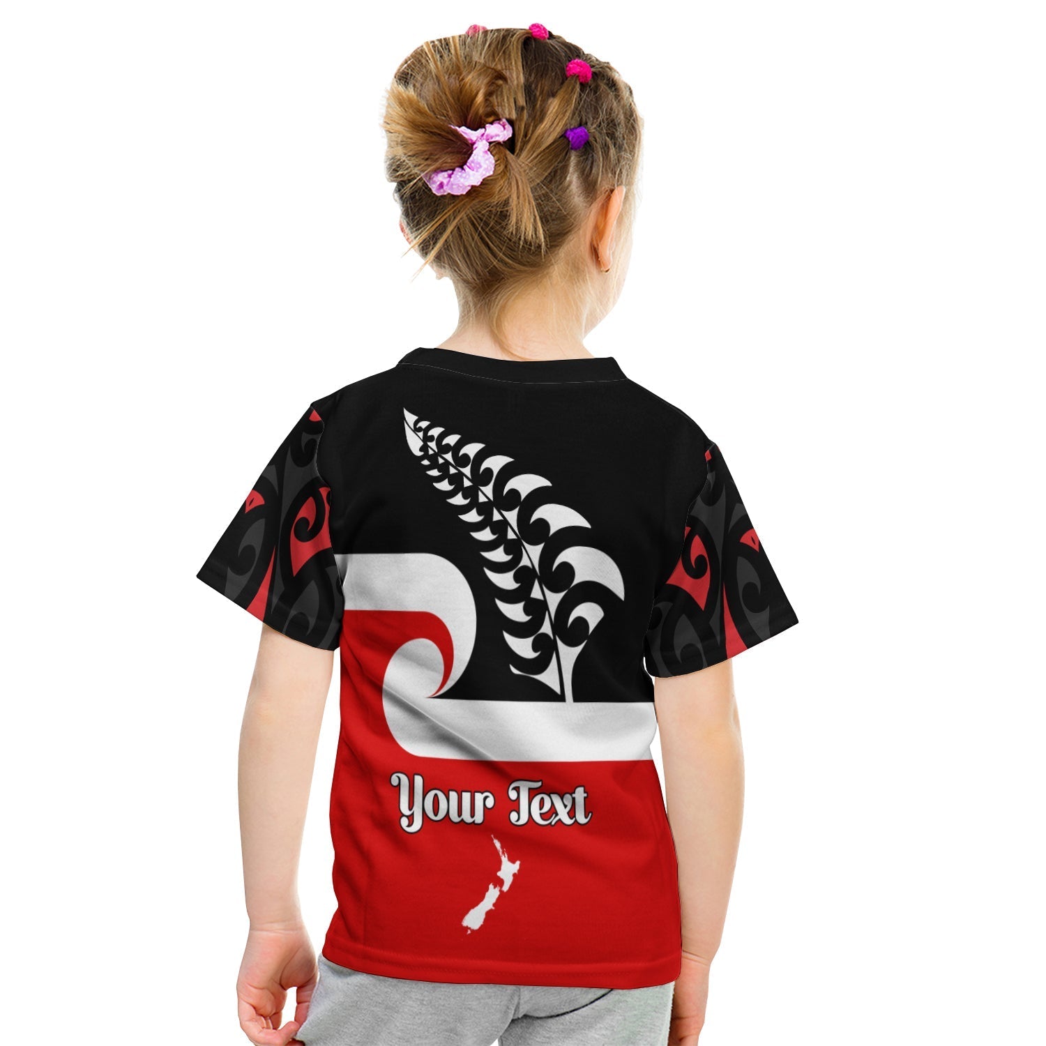 custom-personalised-waitangi-day-t-shirt-kid-maori-fern-and-tino-rangatiratanga-flag