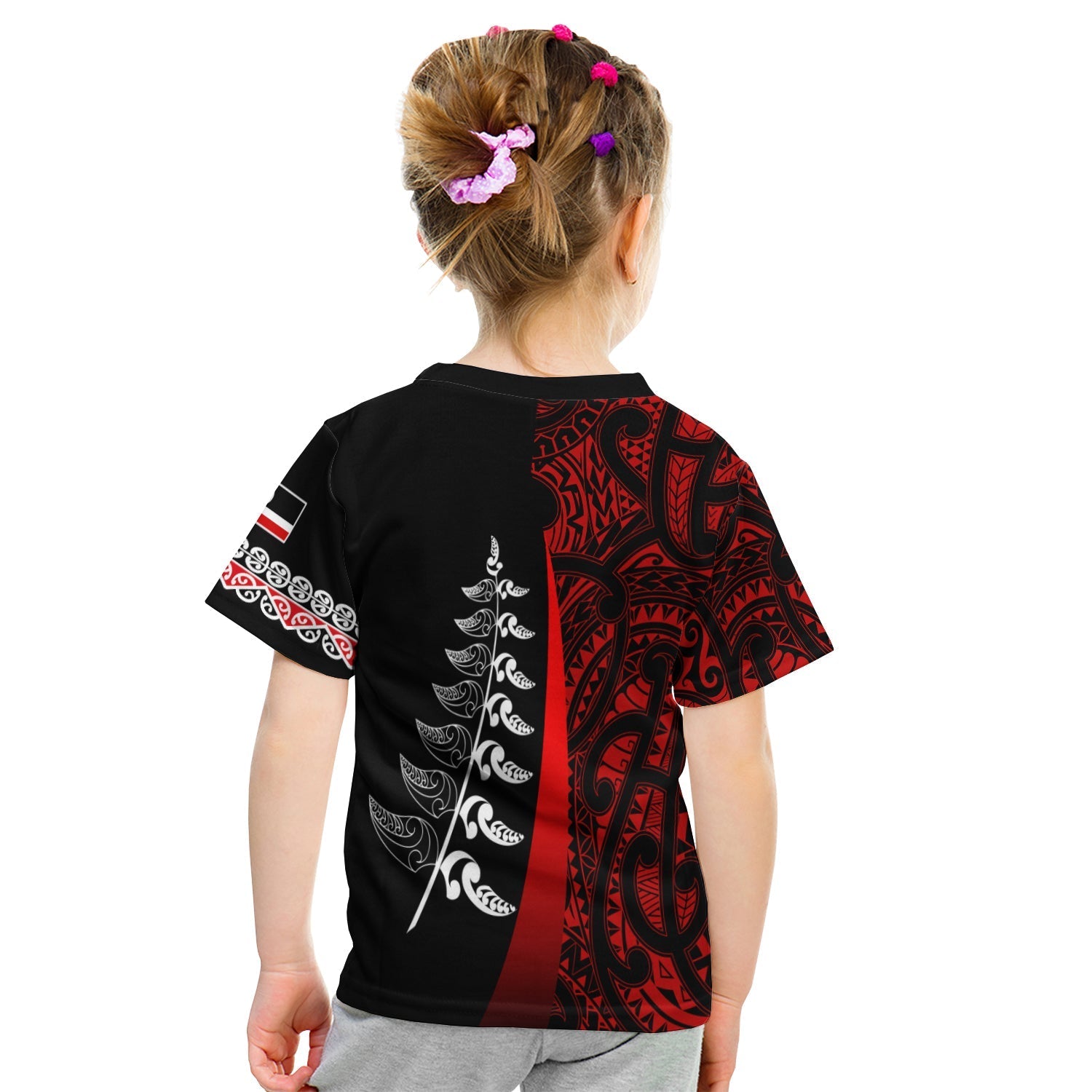 custom-personalised-waitangi-day-t-shirt-maori-mix-fern-style-red