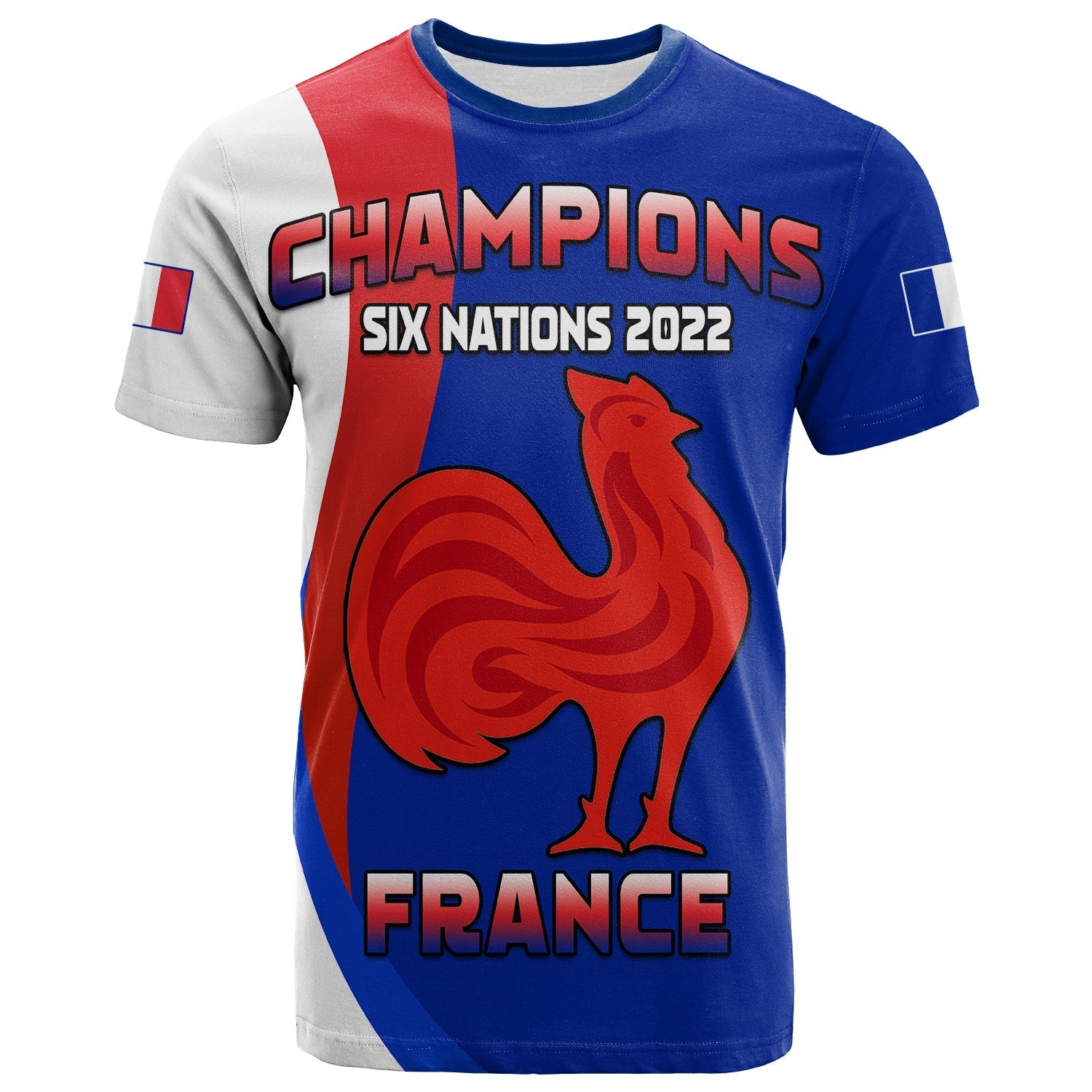 custom-personalised-france-rugby-t-shirt-champions-six-nations-2022