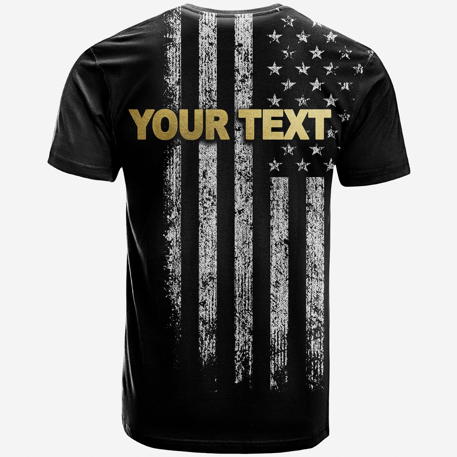 (Custom Personalised) American Flag Father Day T Shirt LT6