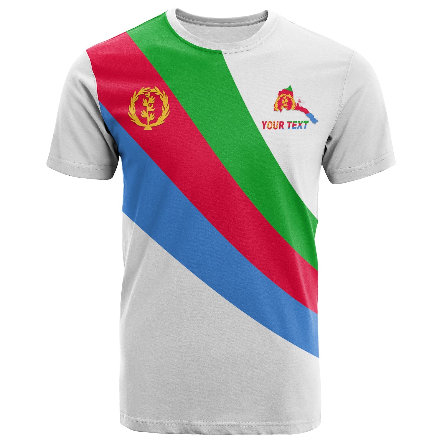 (Custom Personalised) Eritrea T Shirt Style Flag White LT13