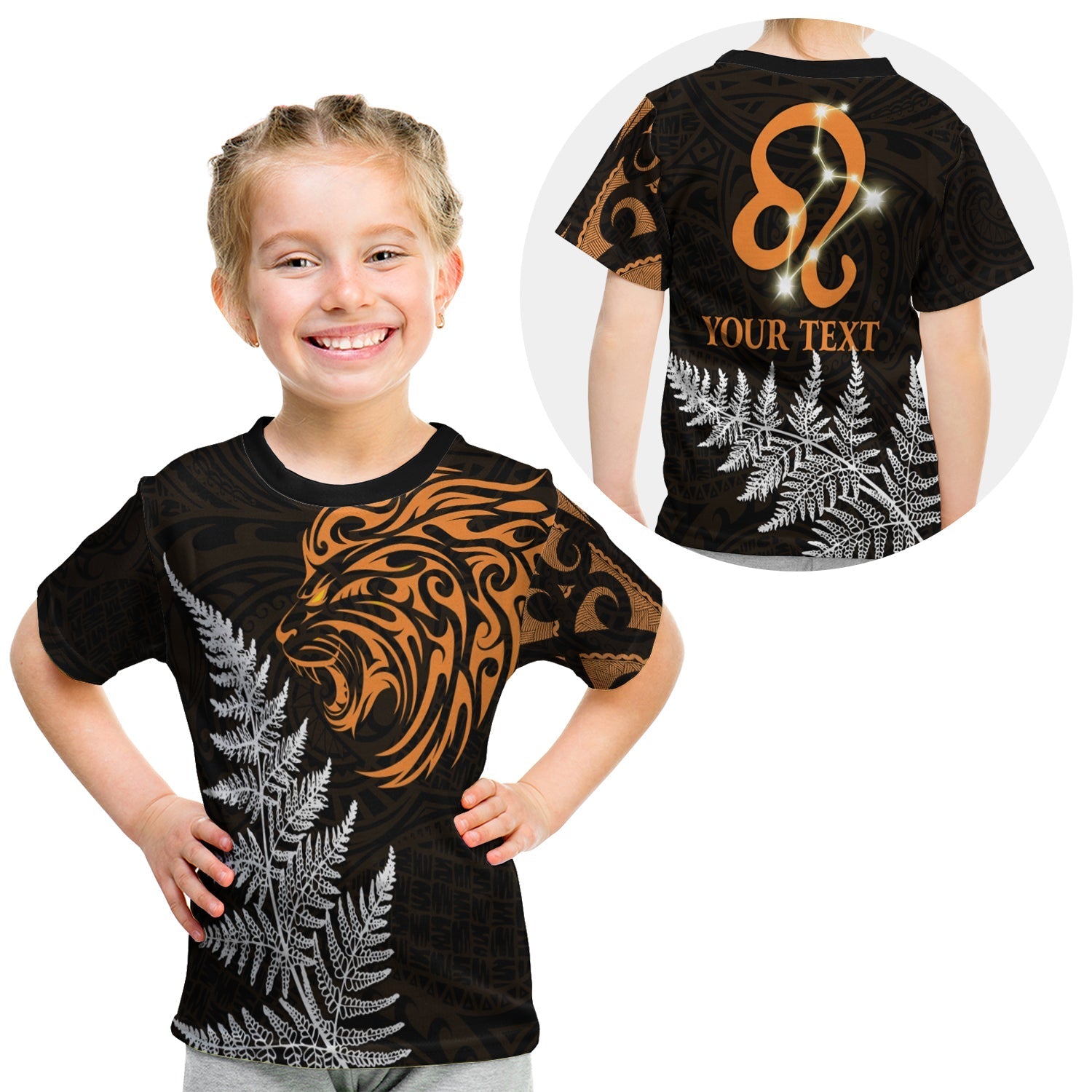 custom-personalised-leo-zodiac-style-maori-t-shirt-kid-orange-lion