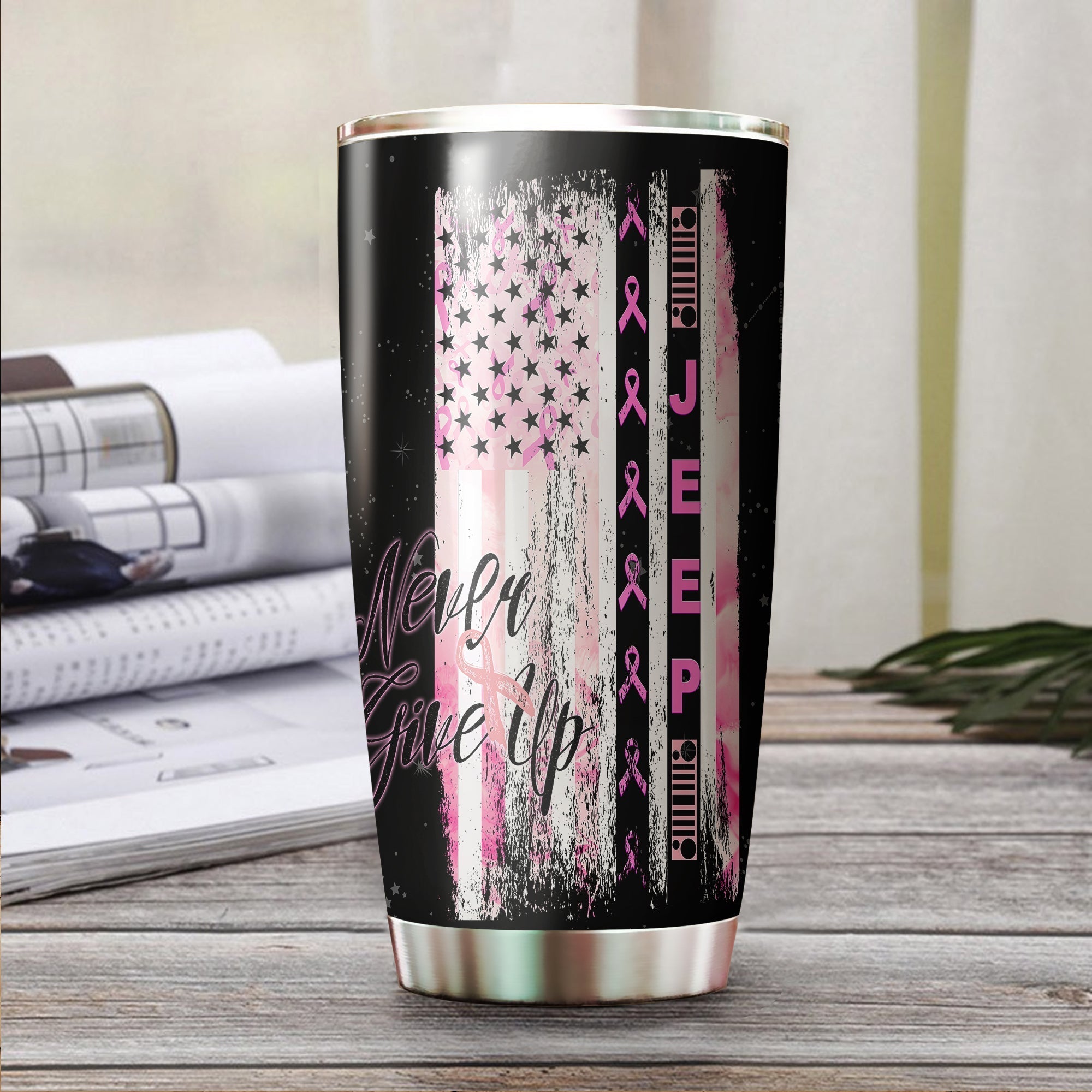 jeep-breast-cancer-tumbler-flag-american-with-flowers