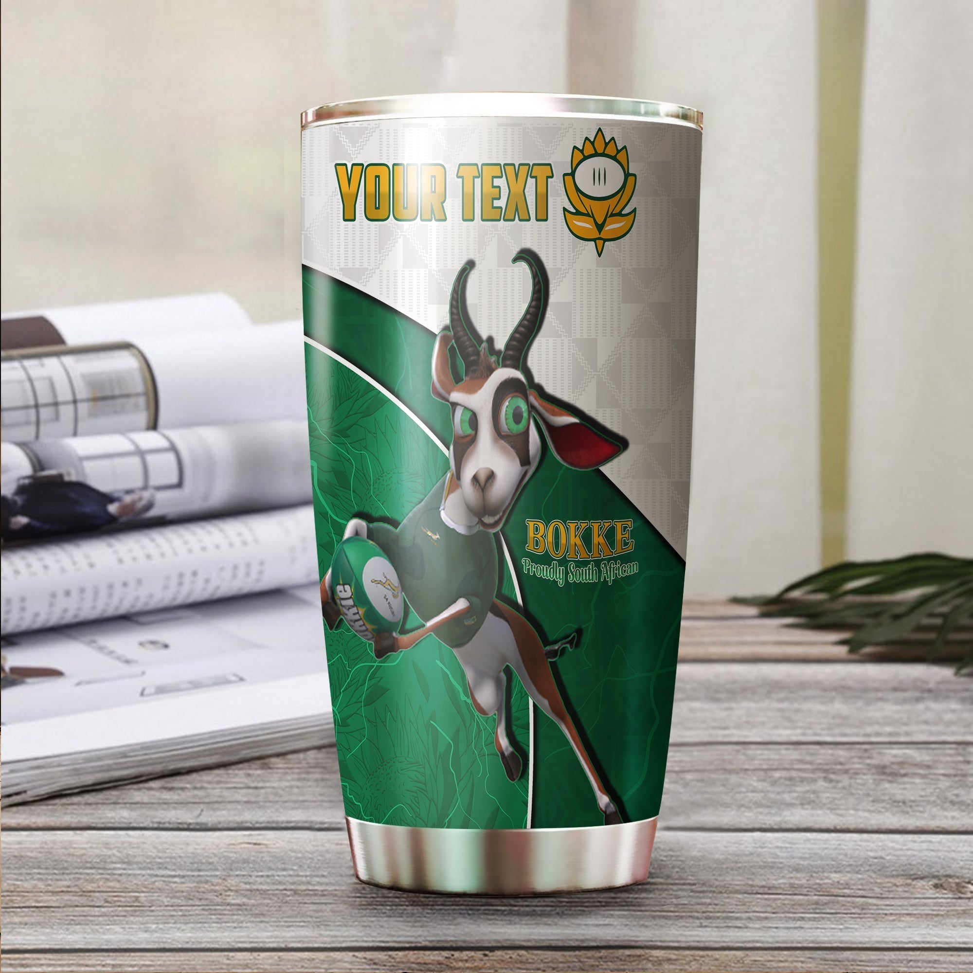 custom-personalised-south-africa-rugby-tumbler-proudly-springboks-cartoon-bokke-african-pattern