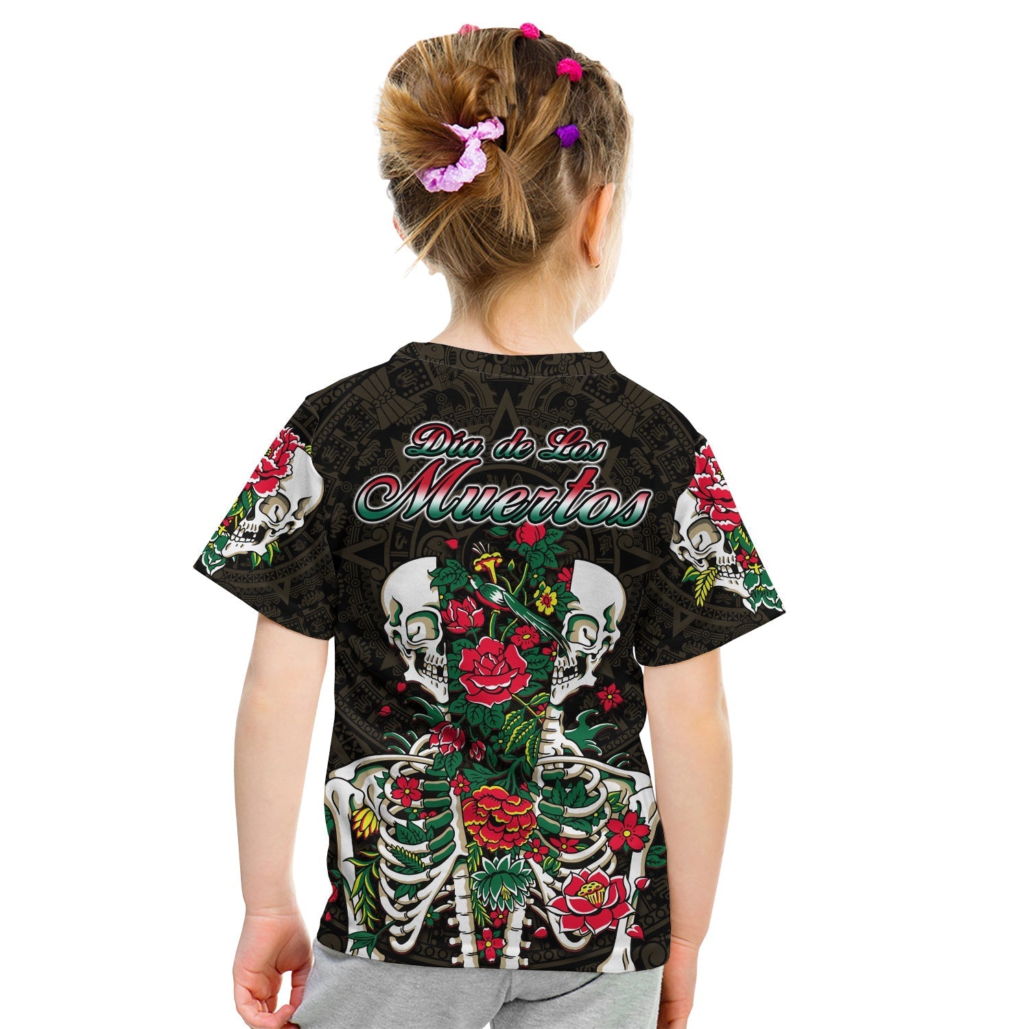 mexico-t-shirt-kid-floral-skull-dia-de-los-muertos